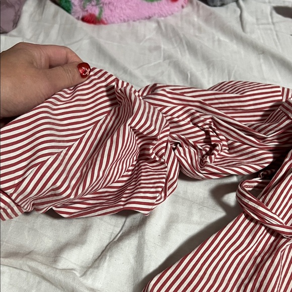 Zara Red and White Striped Blouse - Picture 3 of 6